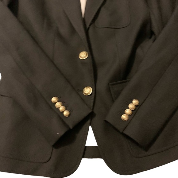 J. Crew Rhodes Italian Wool Blazer Sz 4 Women Academia Career C9131 Gold Buttons - Picture 10 of 16